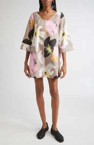 Stine Goya Floral Organic Cotton Poplin Minidress