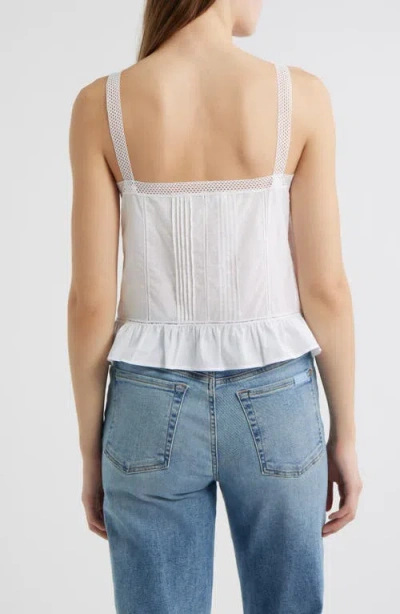 Alex Mill Ruby Pintuck Pleat Cotton Camisole In White