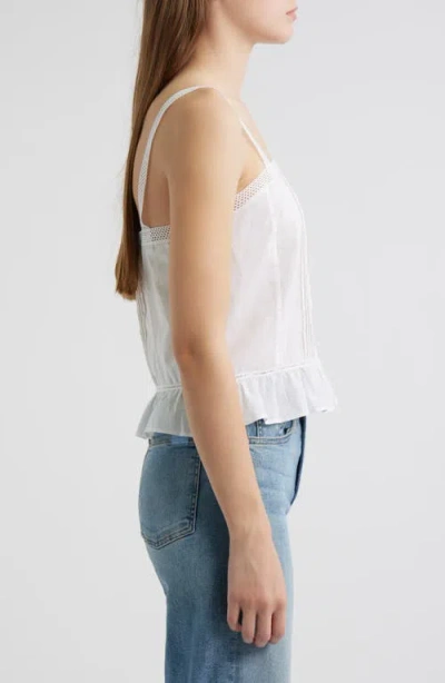 Alex Mill Ruby Pintuck Pleat Cotton Camisole In White