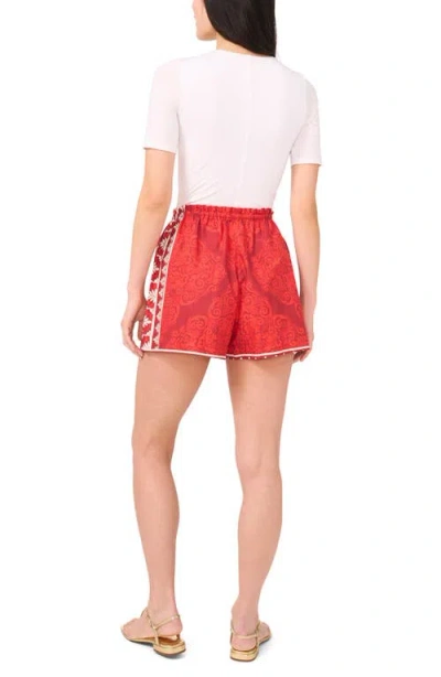 1.state Pleated Shorts In Red