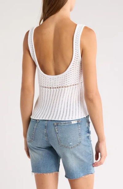 Pacsun Mandy Open Stitch Knit Tank In White
