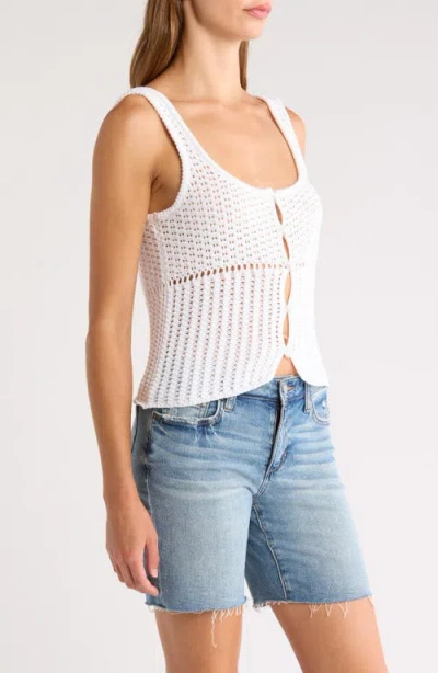 Pacsun Mandy Open Stitch Knit Tank In White