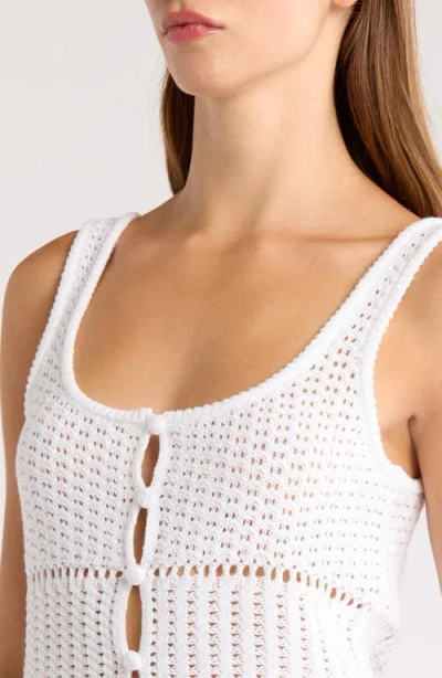 Pacsun Mandy Open Stitch Knit Tank In White