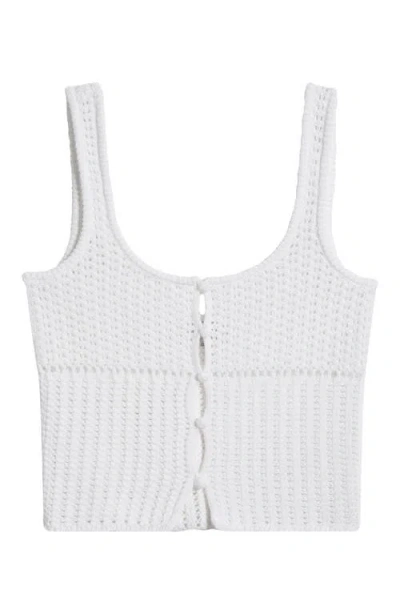 Pacsun Mandy Open Stitch Knit Tank In White