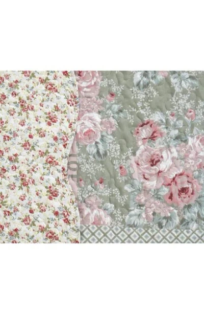 J&v Textiles J And V Textiles Reversible Quilt Set In Green