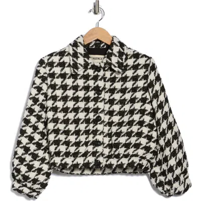 L'agence Bridges Houndstooth Crop Jacket In Multi