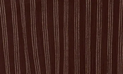 Max Studio Stripe Long Sleeve Button-up Shirt In Brown