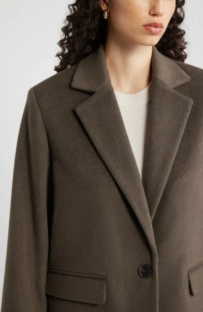 Nordstrom One-button Wool Blend Coat In Green