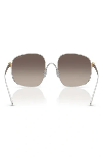 Miu Miu Mu A57s 57mm Gradient Square Sunglasses In Brown