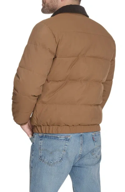 Levi's Men's Quilted Corduroy Collar Depot Jacket In Brown
