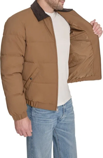 Levi's Men's Quilted Corduroy Collar Depot Jacket In Brown