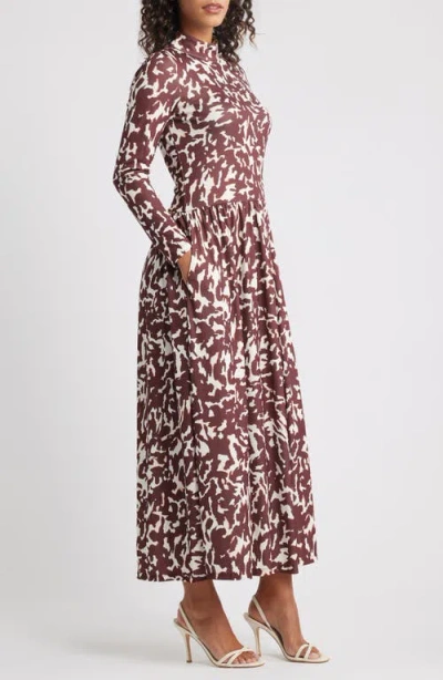 Parker Women's Printed Mock Neck Maxi Dress In Multi