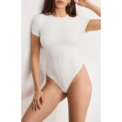 Good American Women's Corset Bodysuit In White