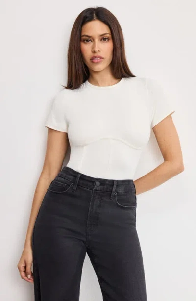 Good American Women's Corset Bodysuit In White