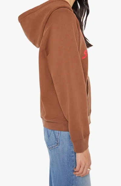 Mother The Big Square Hoodie Breaking And Standing By In Brown