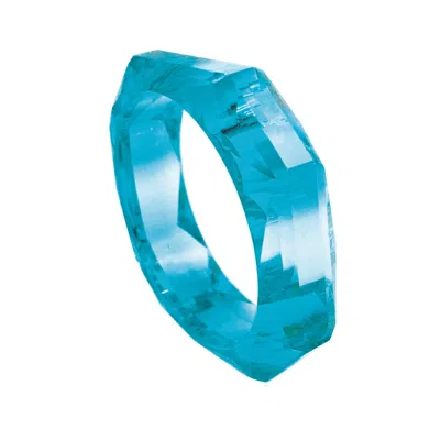 Michael Nash Jewelry Women's Susanna Blue Faceted Acrylic Bangle In Blue