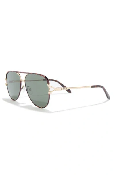 Quay High Key Twist 60mm Gradient Aviator Sunglasses In Green