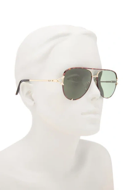 Quay High Key Twist 60mm Gradient Aviator Sunglasses In Green