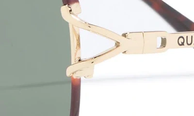 Quay High Key Twist 60mm Gradient Aviator Sunglasses In Green