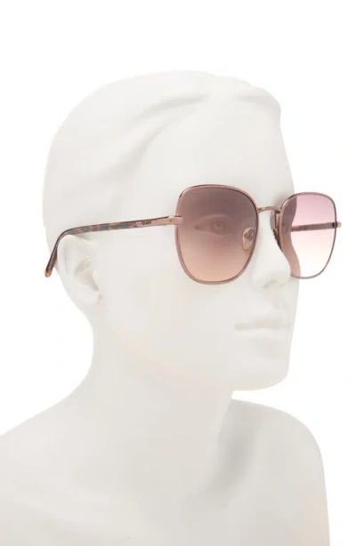 Quay Uptown 58mm Gradient Round Sunglasses In Pink
