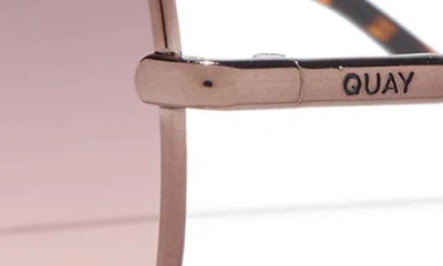 Quay Uptown 58mm Gradient Round Sunglasses In Pink