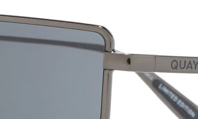 Quay Entourage 138mm Gradient Shield Sunglasses In Blue