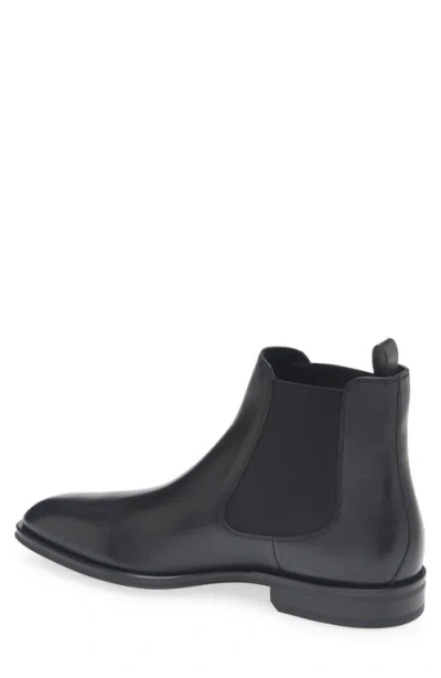 Hugo Boss Beckham X Leather Chelsea Boots With Elasticated Panels In Black