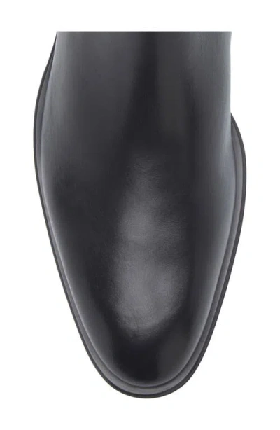 Hugo Boss Beckham X Leather Chelsea Boots With Elasticated Panels In Black