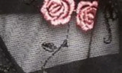 Fleur Du Mal Rose And Vine Embroidery Balconette Bra In Multi