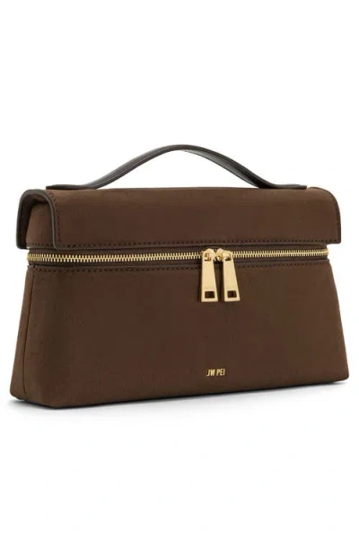 Jw Pei Thea Faux Suede Top Handle Bag In Brown