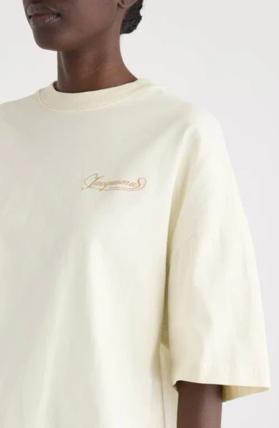 Jacquemus Le T-shirt Corto Logo Embroidered T-shirt In White