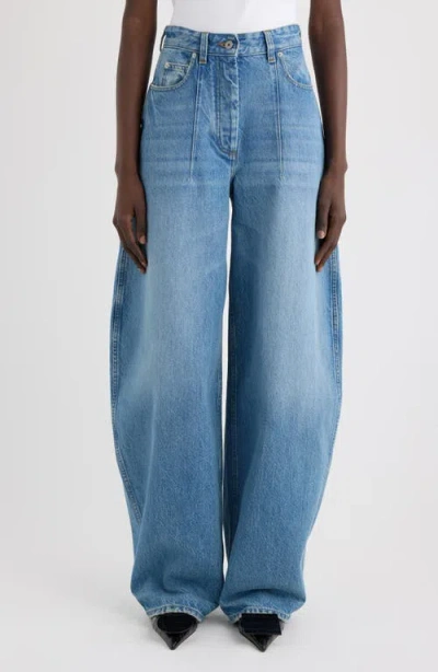 Jacquemus Le De-nîmes Ovalo Wide Leg Jeans In Blue