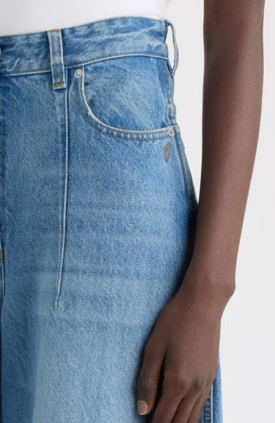Jacquemus Le De-nîmes Ovalo Wide Leg Jeans In Blue