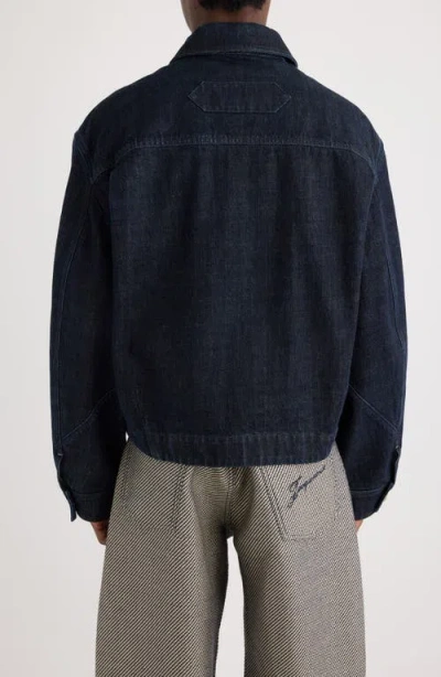 Jacquemus Le Veste De-nîmes Canevas Denim Jacket In Blue
