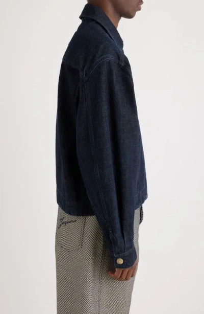 Jacquemus Le Veste De-nîmes Canevas Denim Jacket In Blue