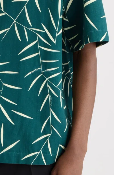 Jacquemus Fonccio Camp-collar Printed Cotton-twill Shirt In Green