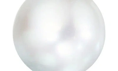 Crislu Faux Pearl Stud Earrings In White