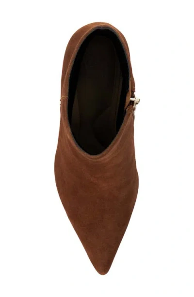 Dune London Obsessively Pointed Toe Bootie In Brown