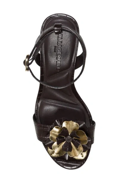 Karl Lagerfeld Women's Haden Peep Toe Sandals In Brown