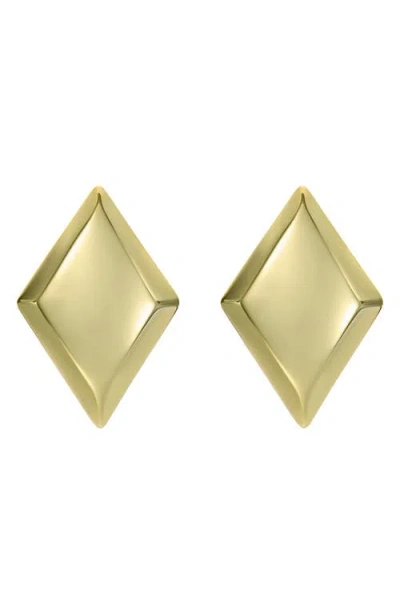 Ted Baker Geometric Diamond Shape Statement Stud Earrings In Gold