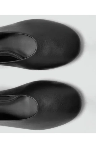 Mango Flat Shoes With Eyelet Ankle Strap In Black