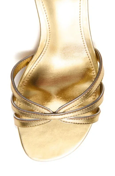 Mango Women's Strappy Kitten Heel Sandals In Gold