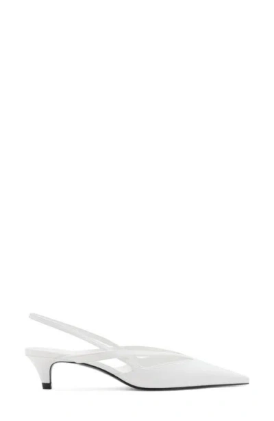 Mango Women's Kitten-heel Pointed Shoes In White