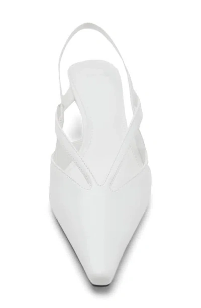 Mango Women's Kitten-heel Pointed Shoes In White