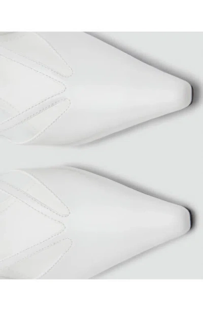 Mango Women's Kitten-heel Pointed Shoes In White