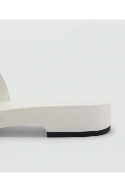 Mango Women's Studded Leather Sandals In White