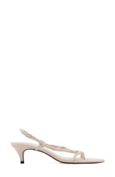 Mango Ruched Strips Sandals Ecru In Neutral