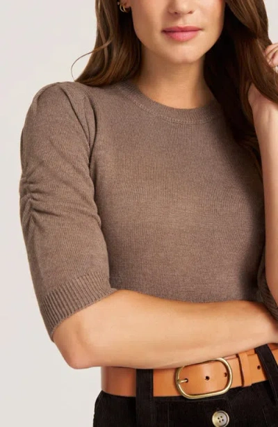 Matty M . Everly Rib Short Sleeve Sweater In Multi