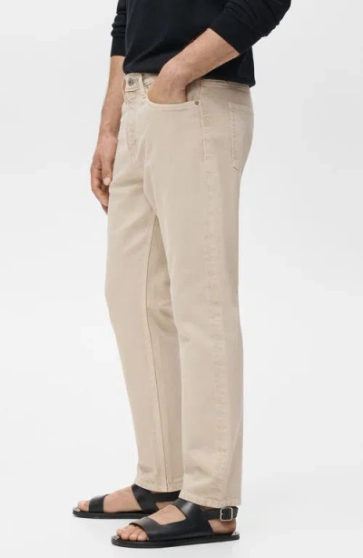 Mango Ben Tapered Jeans In White