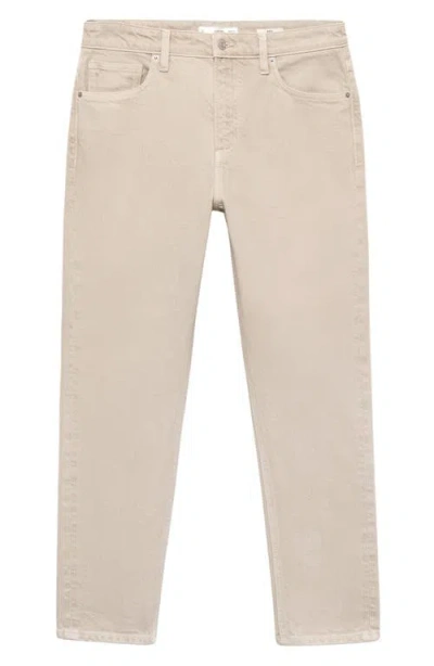 Mango Ben Tapered Jeans In White